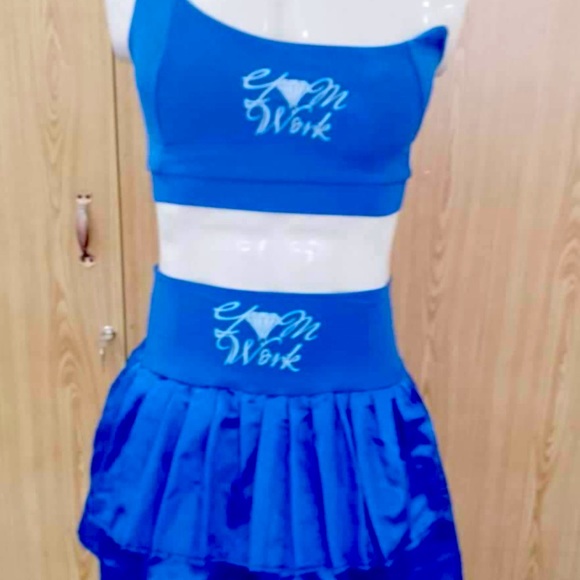 Custom activewear set top skirt and socks - Picture 1 of 3